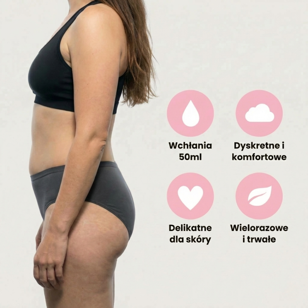 Majtki Menstruacyjne 100% Szczelne
